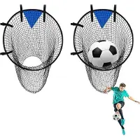 Markenlos Fußballtor-Netz schwarz - Einfache Montage - Verbesserung der Schießgenauigkeit - 55 x 70 cm