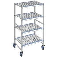 Tournus Ausstattung Fahrbares Regal mit herausnehmbaren Clayettes 4 Ebenen 175 x 99,2 x 56 cm - ALH0992R