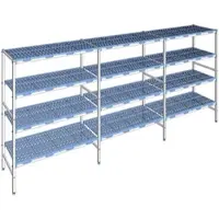 Tournus Ausstattung Versetzbares Regal mit 4 Ebenen aus Aluminium 175 x 407.8 x 50 cm - PLE4078