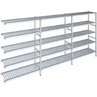 Tournus Ausstattung Regal mit herausnehmbaren Clayettes 5 Ebenen Aluminium 205 x 443.7 x 40 cm - ACK4437
