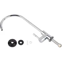 Markenlos Wasserfilterarmatur - RO Armatur - Reines Wasser - 360 Grad drehbar - 1/4 Zoll Anschluss - Silber
