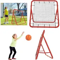 Markenlos Fußball-Rebounder klappbar - Trainingshilfe mit 5 verstellbaren Winkeln