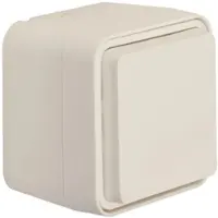 Hager WNC100B Steckdose AP mit Schutzkontaktstift, erh. BS u. Klappdeckel, W.1 IP55, polarweiß
