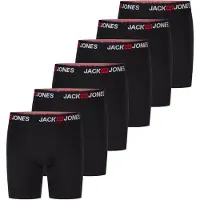 Jack & Jones Boxershort Herren Baumwolle lang geschnitten JACLONG BOXER BRIEFS 6er Pack - Pack 1 (Black) - 3XL