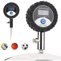 Markenlos Digitale Ballondruckmesser mit Metallgehäuse und tragbarem Design für Fußball, Basketball und Volleyball