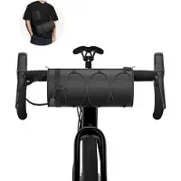 Markenlos Wasserdichte Fahrradtasche 2,5L mit Schultergurt, ideal für Mountainbike und Rennrad, Schwarz
