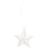 Markenlos Weihnachtsbaumhänger Set 12 Glitzersterne - Weiß