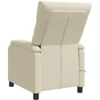 vidaXL Massage Relaxsessel Creme Kunstleder