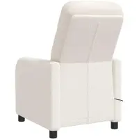 vidaXL Massage Relaxsessel Creme Bouclé