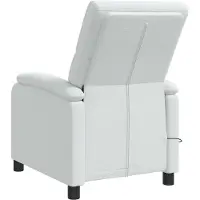 vidaXL Massage Relaxsessel Weiß Stoff