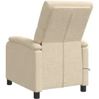 vidaXL Massage Relaxsessel Creme Stoff