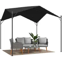 BundiGlassware Pergola Pavillon 3x3m winterfest Satteldach Dreiecksverstrebungen für Garten und Außenbereich