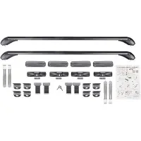 Markenlos Dachträger Set - Universelle Montage - 100 cm Länge - Schwarz