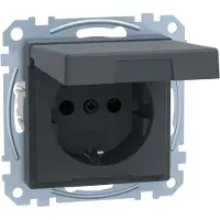 Schneider Electric Steckdose SCHUKO MEG2314-0414 IP44 anthrazit System M