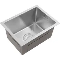 Markenlos Einbauspüle Edelstahl rechteckig 40x30x20 cm mit Überlauf