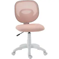 MH Handel GmbH Bürostuhl Ergonomischer Schreibtischstuhl mit C-förmiger Rückenstütze, Höhenverstellbar Rosa