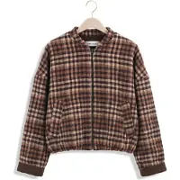 Ruby Tuesday Damen Jacken Cidore Woolen Check Bomber Jacket - Bruin - Größe 38