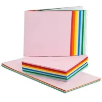 Buttinette Doppelkarten & Hüllen, quadratisch, bunt, je 50 Stück