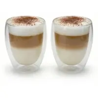 BigDean 2 x 300 ml Doppelwandige Latte Macchiato Gläser Borosilikatglas Thermogläser Kaffeegläser
