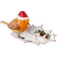 Villeroy & Boch Schale "Schale mit Vogel Toy's Fantasy 21,5 x 11,5 cm bunt", weiß (bunt), B:11,5cm H:9cm T:21,5cm, Porzellan, Schüsseln, Schale, handwäsche empfohlen