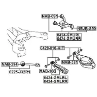 FEBEST Lagerung, Lenker NAB-381
