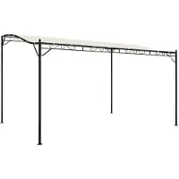 Selius Gartenpavillon, Pergola – Creme, Polyester – 12 m² Überdachung – Stahlrahmen – Wasserfest