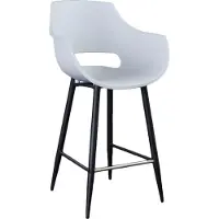 KAWOLA Thekenhocker ZAJA Barstuhl Sitzhöhe 65 cm Kunststoff weiß