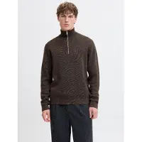 Jack & Jones Einfarbig Strickjacke Mit Viertelreißverschluss