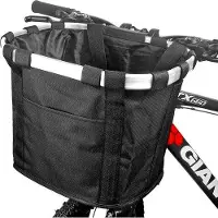 Markenlos Fahrradtasche Faltbar mit 3M-Reflektoren - Schwarz mit weißen Punkten