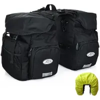 Sonstiges Fahrradtaschen Gepäckträger 50L Wasserdicht 600D Polyester Reflektierend Schwarz