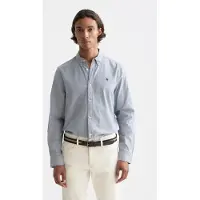 Scotch & Soda Seasonal Core Solid Oxford Regular-fit Shirt Navy Größe: L | Casual hemden Outlet | Herren | Blau
