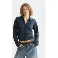 Scotch & Soda Modal Shirt Carbon Größe: M | Longsleeves Outlet | Damen
