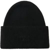 Superdry Strickmütze "HERITAGE RIB KNIT BEANIE HAT", Damen, schwarz, Strick, Materialmix, unifarben, Mützen Strickmütze, Materialmix, regular fit