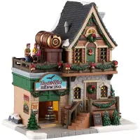 Lemax Eagle’s Nest Brauerei, inkl. Adapter 44338, 100 mA (weiß) Christbaumkugel (bruin)