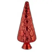 H&h Weihnachtsbaum aus recyceltem Glas, rot, metallic, 80 cm