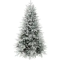 HOMCOM Schneebeflockter Weihnachtsbaum 180 cm mit 1920 Spitzen, Metallständer