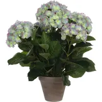 Mica Decorations Hortensien Kunstpflanze im Blumentopf Stan - H45 x Ø45 cm - Hellviolett