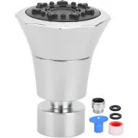 Lubgitsr G1/2 Wasserhahn Brausekopf 360° Drehbar Filterdüse Ersatz Küchenarmatur Zubehör Verchromt Messing