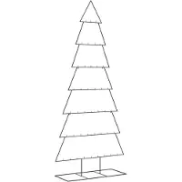 Syfax Metall-Weihnachtsbaum zum Dekorieren Schwarz 210 cm