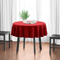 JORMFTTE Nappe Ronde Coton 140 Cm, Rot Dunkel, Für Esszimmer Dekoration