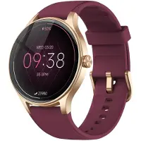 Fitpolo Smartwatch Damen Rund Smart Watch mit Telefonfunktion Herzfrequenz Schlafmonitor 120+ Sportmodi IP68 Wasserdicht Uhren Damen für Android iOS Lila