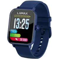 Lamax BCool2 Play Blue Smartwatch Bluetooth-Anrufe SMS-Empfang Telefonbenachrichtigung Multimedia-Steuerung Gesundheitsüberwachung Sportmodi Blau Klein