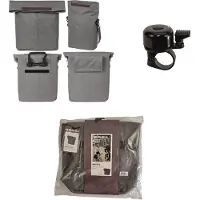 Bike-parts Basil City Fahrradshopper MIK Hooks 14-16 Liter Grau meliert inkl. Fahrradklingel