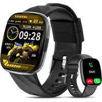 Transformers Smartwatch Kinder Mädchen Jungen Ganztägiges Aktivitäts-Tracking Schwarz