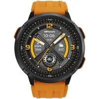 HiFuture HI-MIX3 O Smartwatch Zoll-AMOLED-Display Bluetooth 500-mAh-Akku Herzfrequenz und SpO2-Messung über 100 Sportmodi Magnetisches Laden Schwarz Orange
