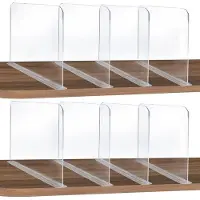 Markenlos Acryl Plankverdelers verstellbar Set mit 8 Stück für Schränke, Küche, Bad und Büro