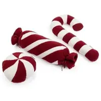 COZEE HOME Dekokissen-Set verschiedene Süßwaren MF Teddy Bouclé waschbar, 3 Stück