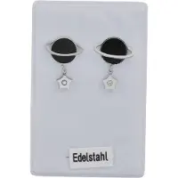 Adelia´s Paar Ohrstecker "Ohrringe – Ohrstecker Planet aus Edelstahl mit Strass" Ideal als Geschenk – dezent und elegant