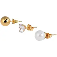 Adelia´s Paar Ohrstecker "Ohrringe – Ohrstecker aus Edelstahl mit Perle" Perfekt als Geschenk zum Jubiläum