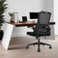 Selius Bürostuhl, ergonomisch, schwarz – höhenverstellbar – Kunststoffrahmen